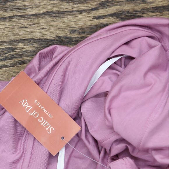 State Of Day Womens Knit Cardigan Open Front 100180255MS Mauve Orchid Purple L - Picture 3 of 5